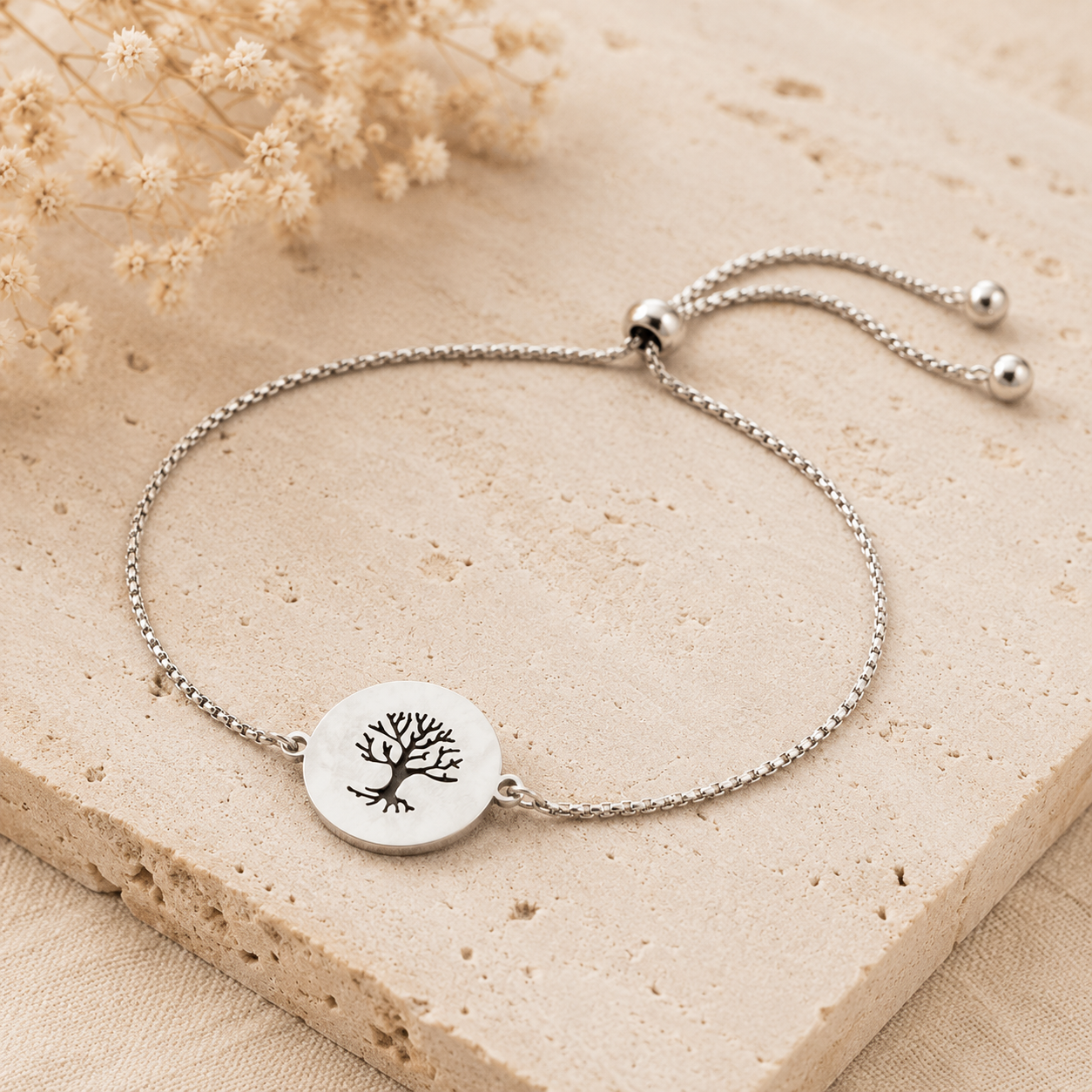 Bracelet réglable Arbre de Vie doré/argenté– Élégance & symbole 🌳✨