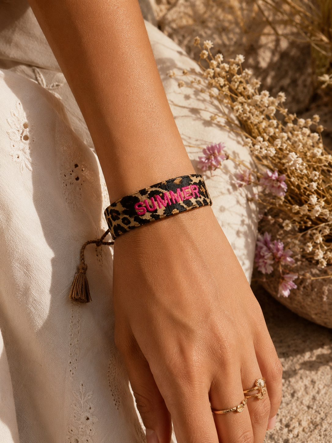 Bracelet tissé « SUMMER » – Esprit Bohème Chic
