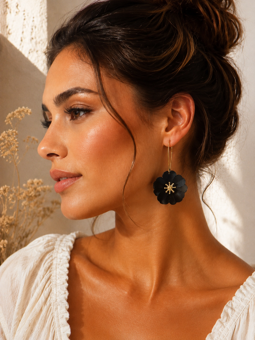 Boucles d'oreilles Dahlia- Acier inoxydable