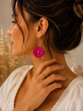 Boucles d'oreilles Fleur de Capri-acier inoxydable