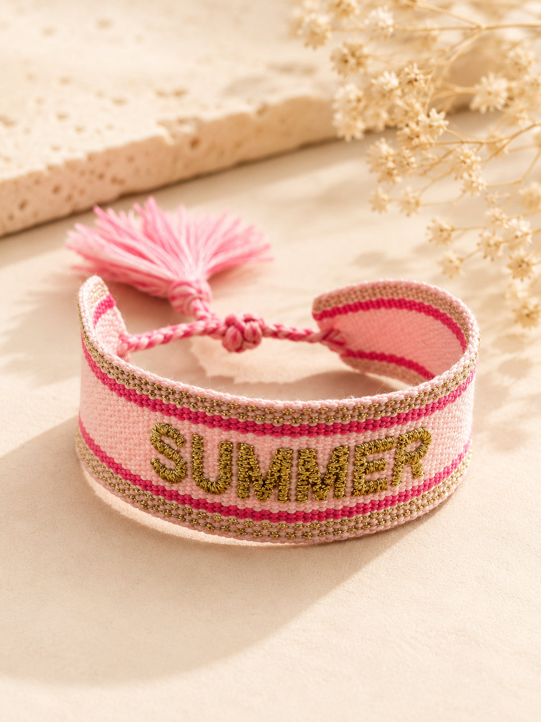 Bracelet tissé « SUMMER » – Esprit Bohème Chic