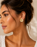 ✨ Boucles d'oreilles Fleur Dorée – L'Atelier des Pépites