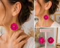Boucles d'oreilles Fleur de Capri-acier inoxydable